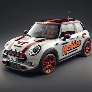 Virginia Tech Hokies Mini Cooper