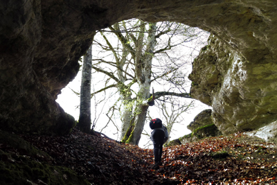 Entrada de la cueva desde el interior