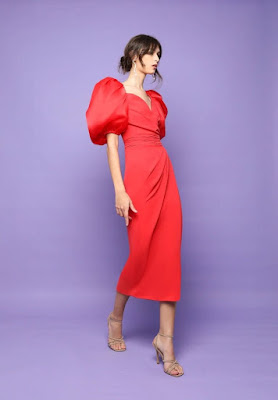 Vestidos midi rojo otoño invierno 2022