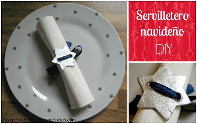 DIY servilletero navideño / Christmas napkin ring / anneau de serviette de table pour Noël