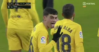 Barcelona star Pedri explains his gesture after scoring equalizer against Bilbao