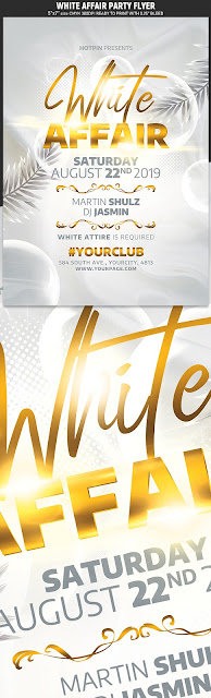  White Affair Party Flyer Template