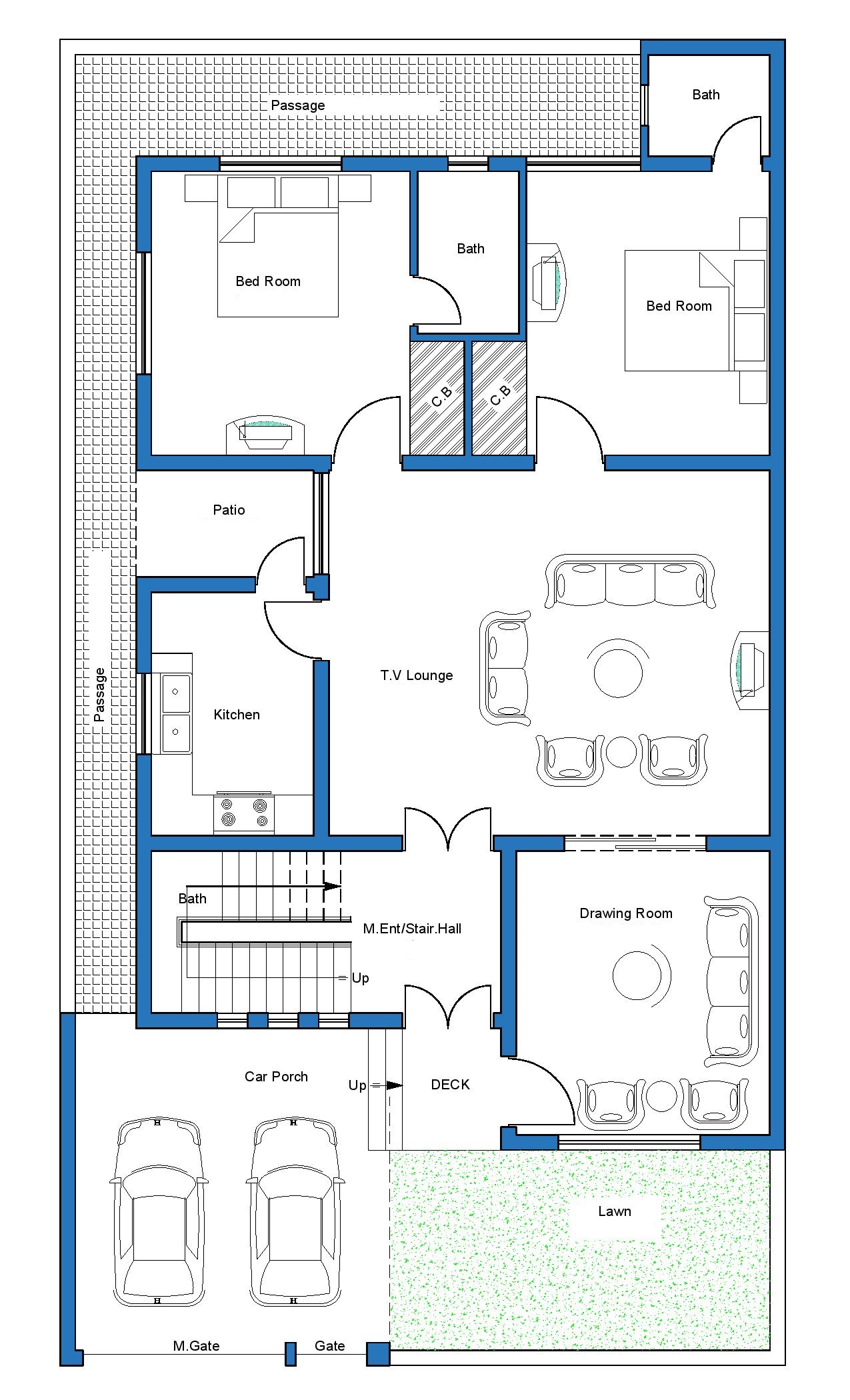 2D House Plan for Your Dream Home | USAMA DESIGN CENTER