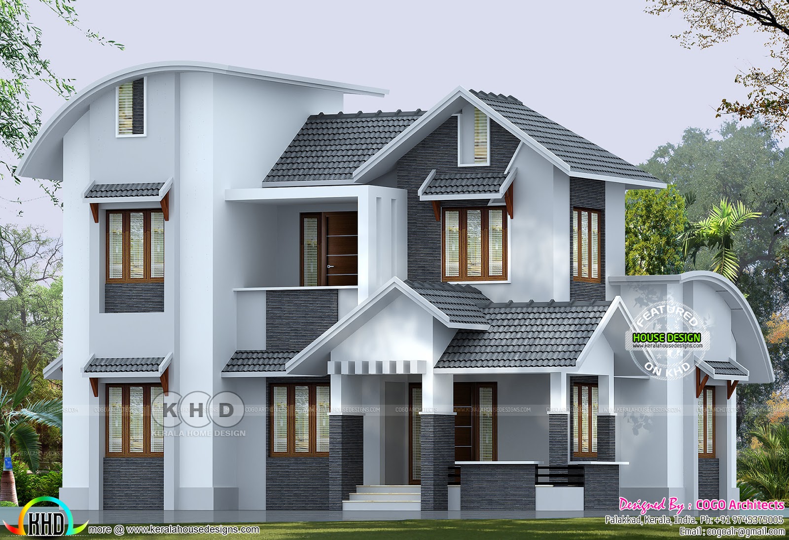  35 lakhs  cost estimated modern home  Kerala home  design 