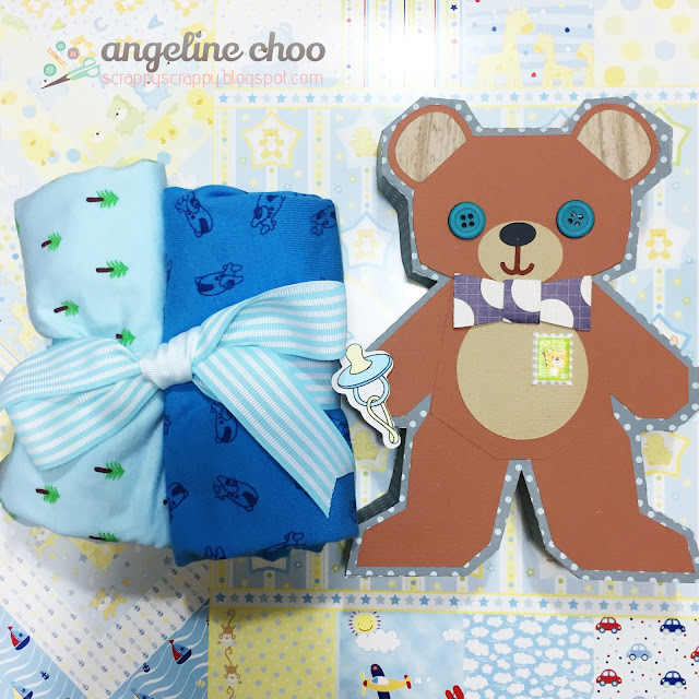 ScrappyScrappy: Beary Sweet Baby Gift Box #scrappyscrappy #svgattic #svg #cutfile #giftbox #teddybear #baby