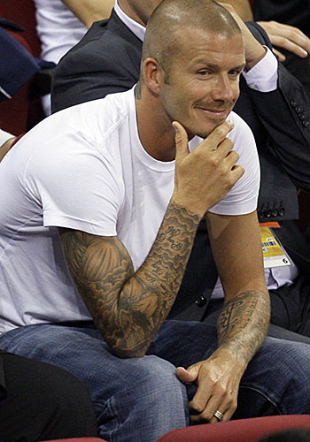 David Beckham Tattoos - : David Beckham Tattoo Angel 