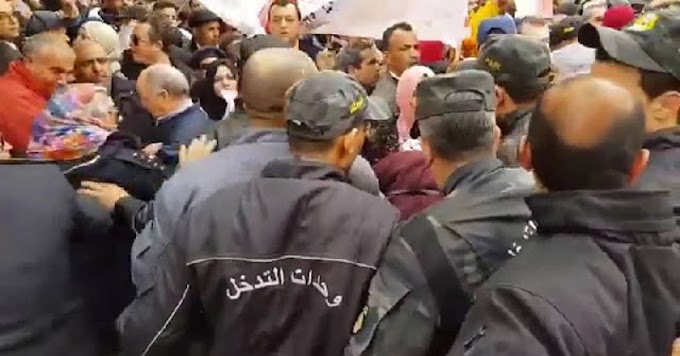 فيديو : اشتباكات بين الأولياء الغاضبين والأمن والوضع يكاد يخرج عن السيطرة !