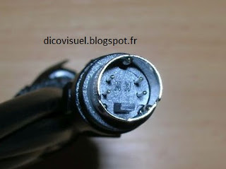 4607c mini din4 pin male vue de bout