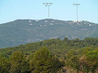 La Serra del Farell vista des de la pista de Ca l'Artigues