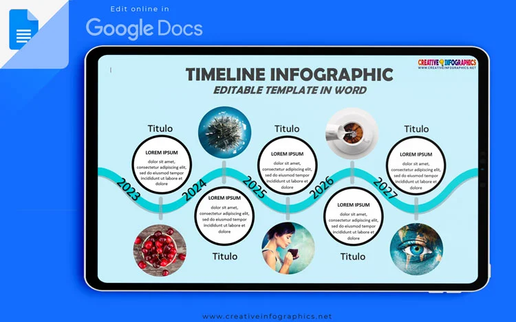 Simple Timeline Infographics Template