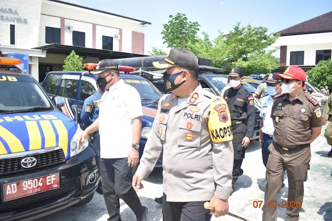 Senkom Mitra Polri Mengikuti Apel Tanggap Bencana di Mapolres Karanganyar