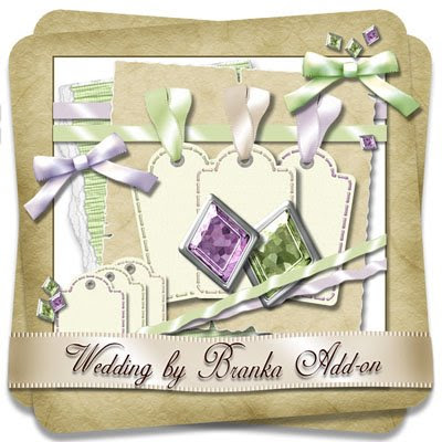 To finish up the wedding kit for now I have made this cute elements addon