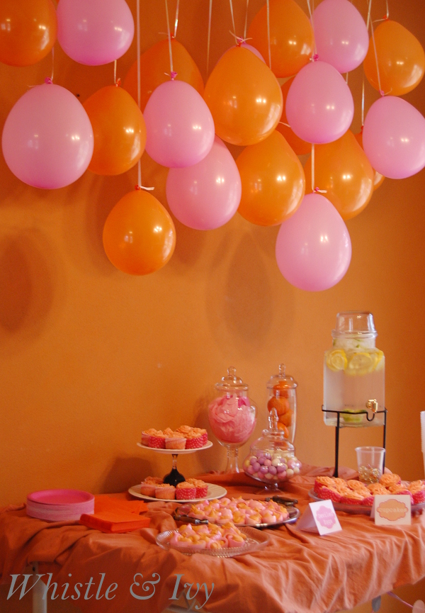 Pink and Orange Baby Shower - Whistle and Ivy