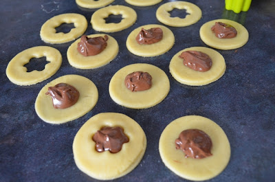 galletas rápidas rellenas de nutella