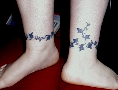 butterfly ankle tattoos