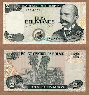 B10 BOLIVIA 2 DOS BOLIVIANOS UNC (28.11.1986)(P-202b) 