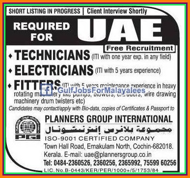 Free  job recruitment for UAE & Gulf