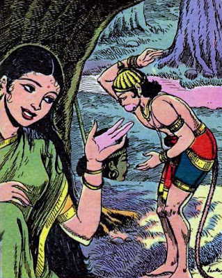 Seetha bade farewell to Hanuman