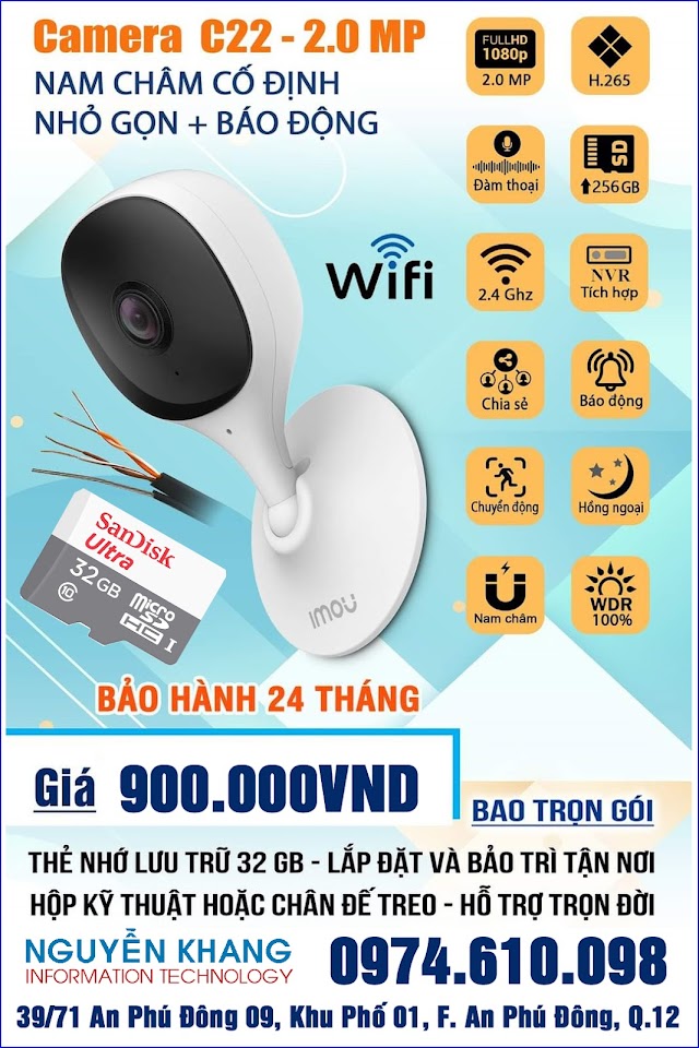 Lắp Đặt Trọn Gói Camera Wifi IMOU 2023 - VIỄN THÔNG NGUYỄN KHANG