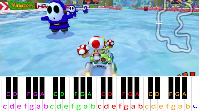 Sherbet Land (Mario Kart: Double Dash!!) Piano / Keyboard Easy Letter Notes for Beginners