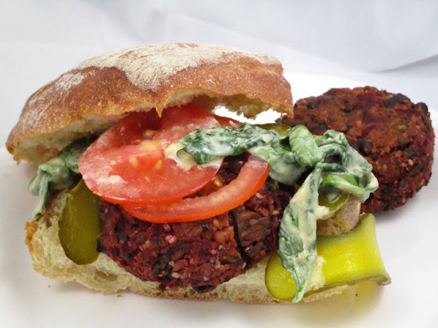 Beet and Black Bean High-Protein Burgers