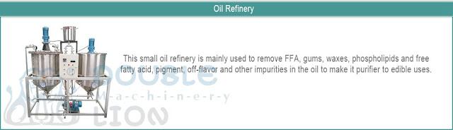 Oil refinery, which is use to purify the oil after the oil is pressed in the small oil plant