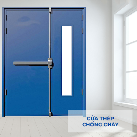 Cửa thép chống cháy 2 cánh lệch