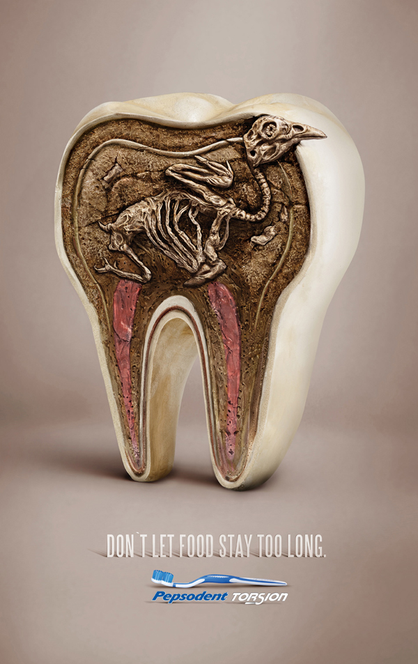 Advertisement creative tooth pepsodent torsion