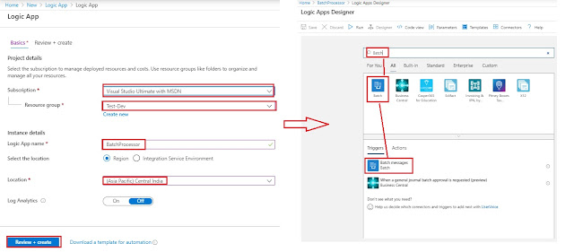 Create BatchProcessor Logic App