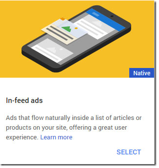 create in-feed ad unit in adsense