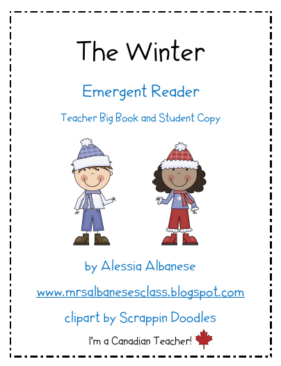 http://www.teacherspayteachers.com/Product/Emergent-Reader-The-Winter-Teacher-Resource-and-Student-Book-170850