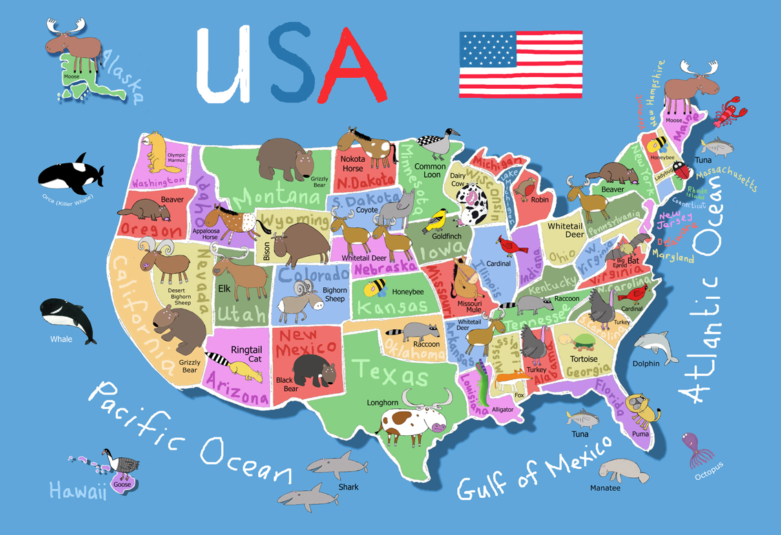 My USA kids map of America is now available as a Ravensburger floor 