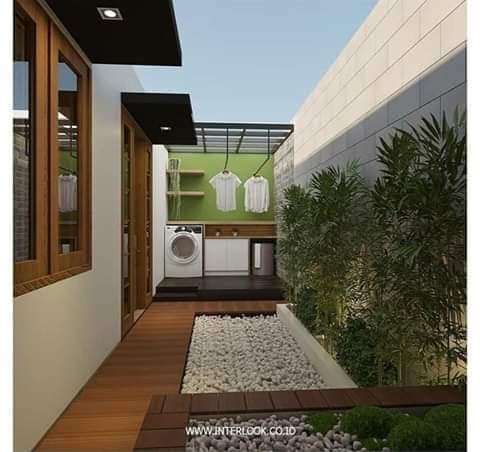 Contoh Desain Taman Belakang Rumah Teras Minimalis