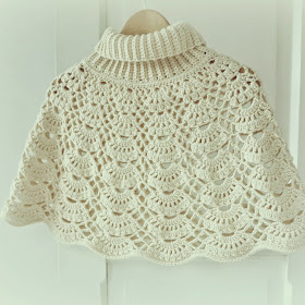 ByHaafner, Japanese crochet pattern, crochet cape