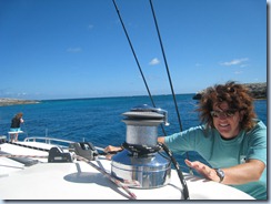 Entering the channel for Prickly Pear Beach