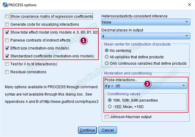 Biến trung gian mediator trong SPSS