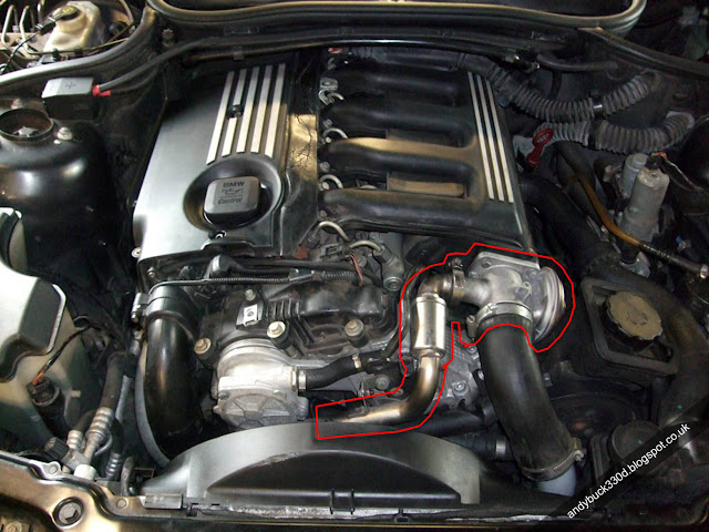 BMW E46 3 Series 330d M57 engine EGR valve system location