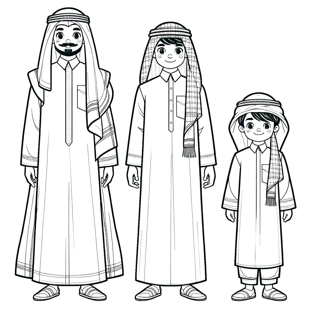 أوراق تلوين اليوم الوطني في قطر 2023 للأطفال