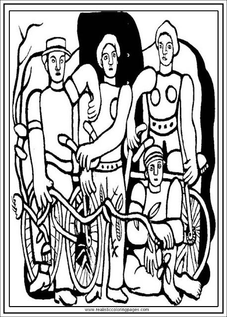 the beautiful team fernand leger printable adults coloring pages