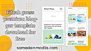 Fitrah press premium blogger template download for free