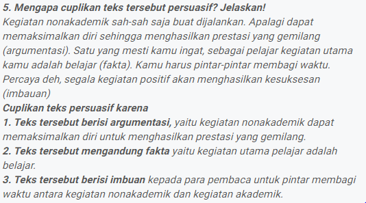 KUNCI JAWABAN bahasa indonesia kelas 8 smp Kegiatan 7.1 halaman 178