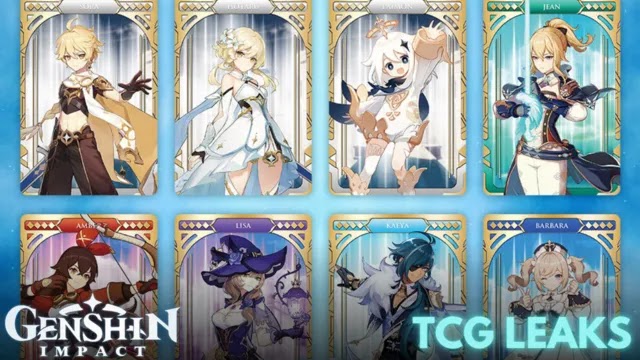 genshin impact tcg leaks, genshin impact tcg release date, genshin impact trading card characters, genshin impact tcg gameplay, genshin 3.2 leaks