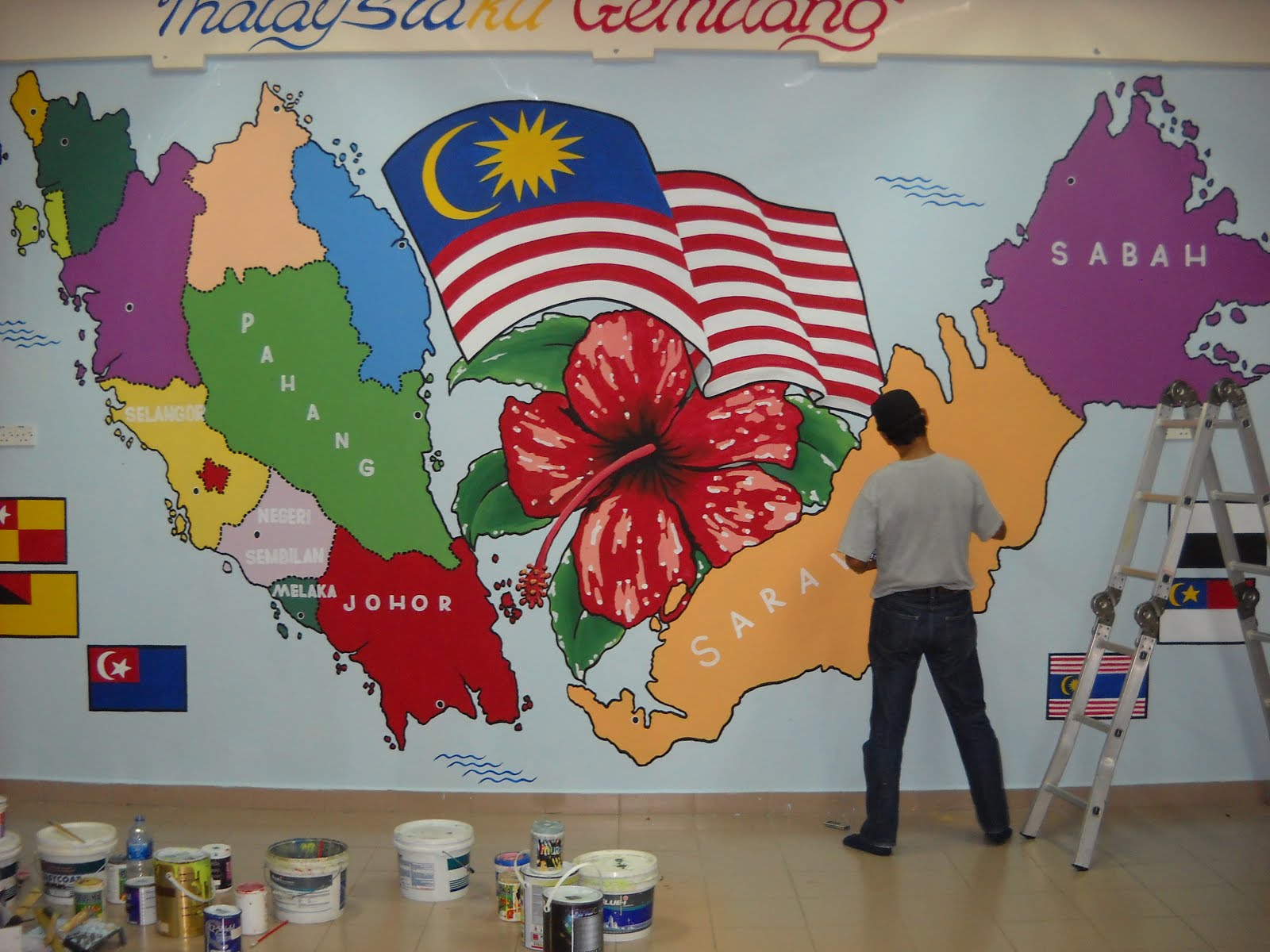 Pelukis Mural  Shah Alam Peta Semenanjung Malaysia