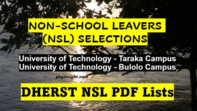 University of Technology (UoT) Non-School Leavers' selections list 2023