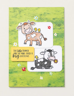 7 Stampin' Up! Cutest Cows Cards + New Catalog Card Layout Inspiration | www.juliedavison.com #stampinup