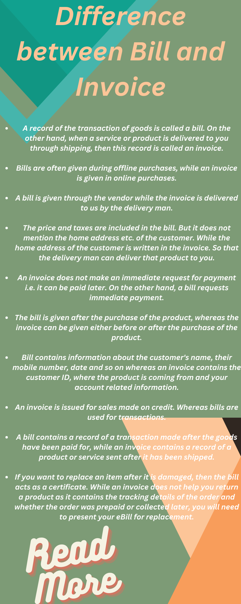 What are The Difference Between Bill and Invoice