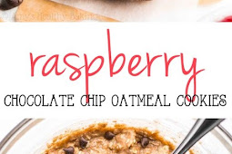 Raspberry Chocolate Chip Oatmeal Cookies