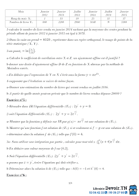 devoir de synthèse 2 math bac Math