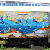 Alphabet Graffiti Art On Trains