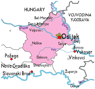 Osijek Karta Regionalni Grad Pokrajine